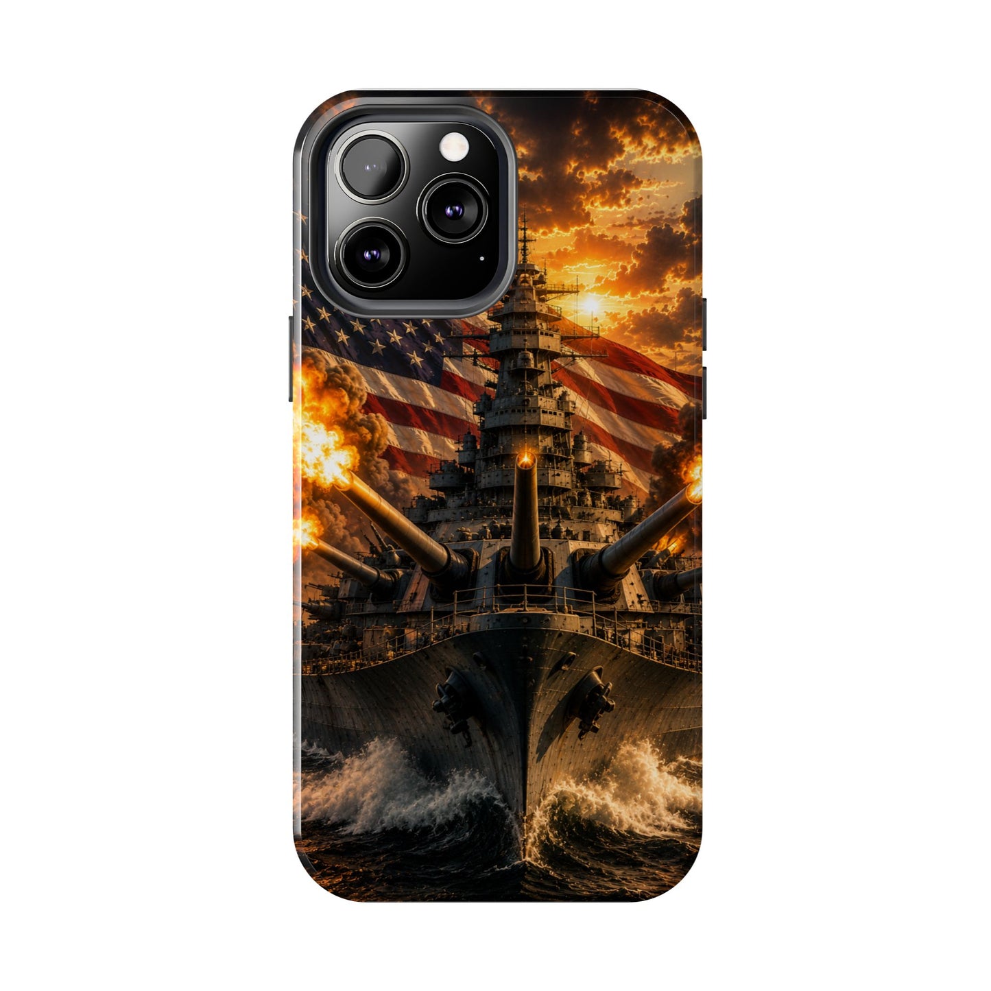 Battleship Flag Phone Case – Tough Patriotic Military iPhone Cover