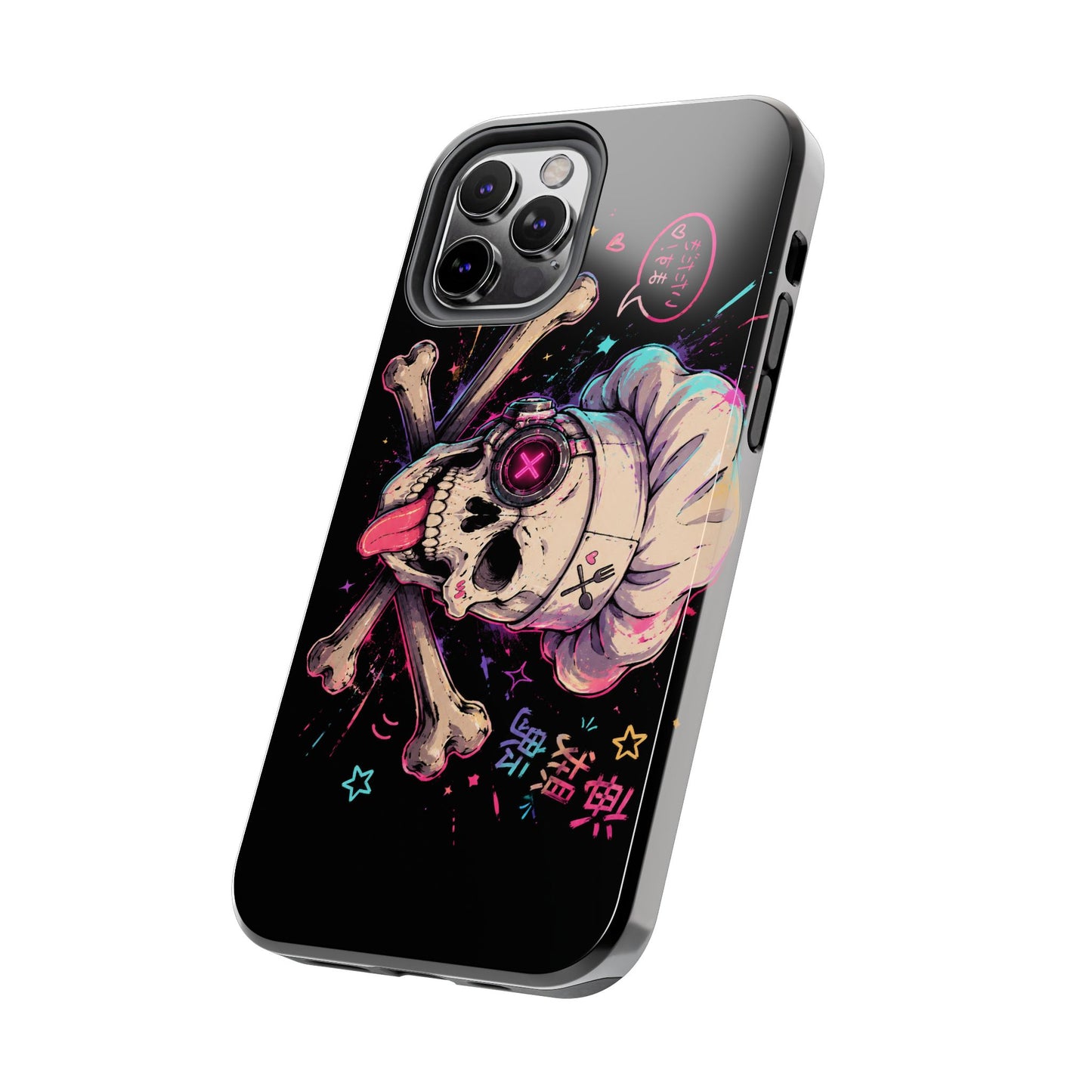 Skull & Crossbones Tough Phone Case — Neon Kawaii Punk Protection