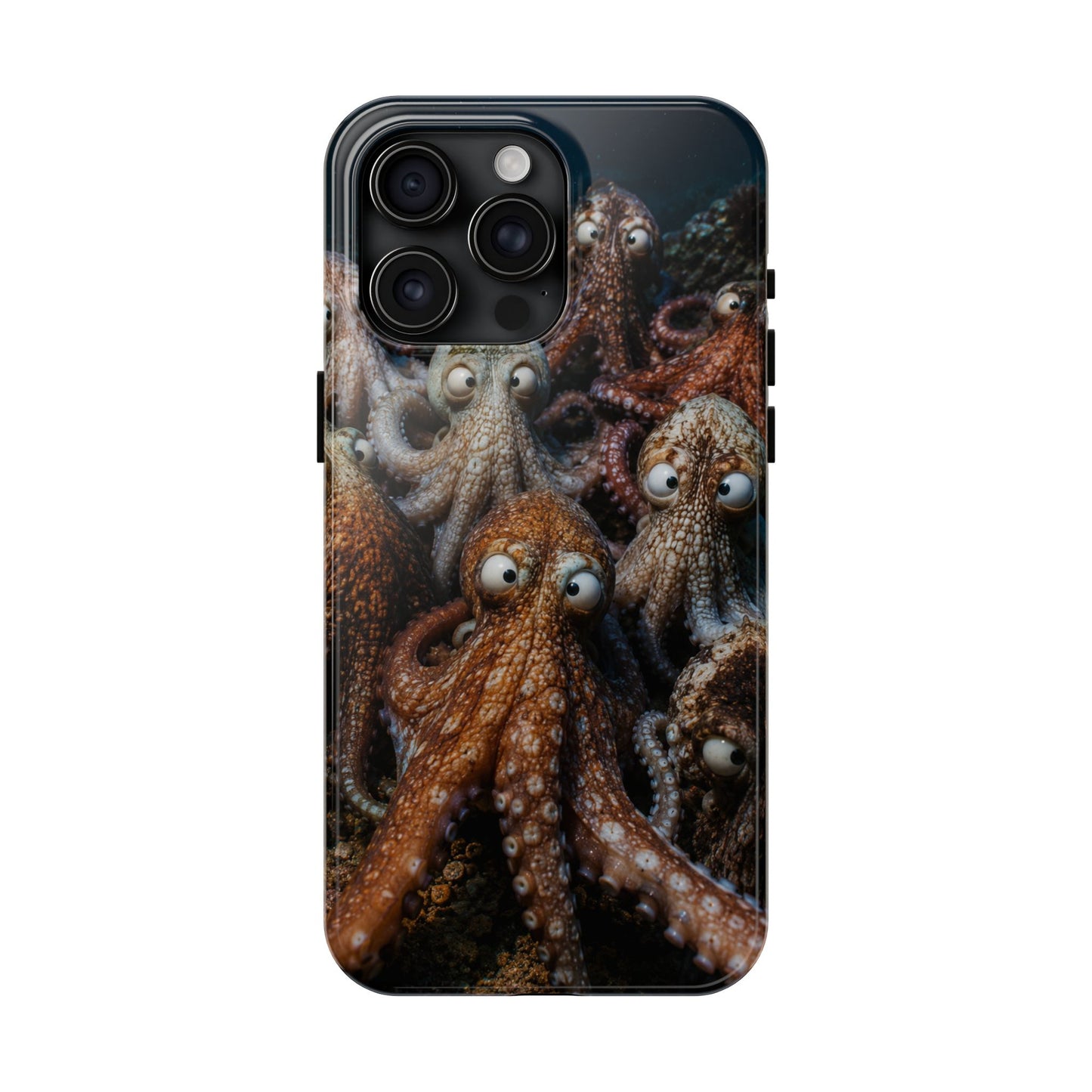Octopus Cluster Tough Phone Case — Cute Underwater Sea Creature Protection