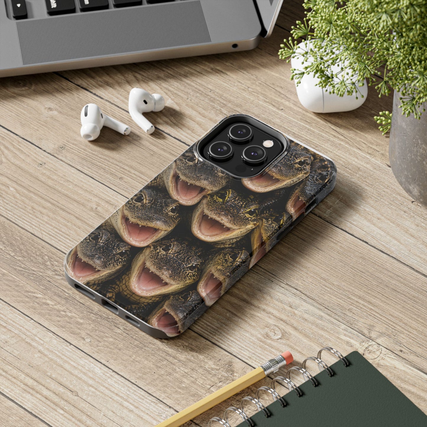 Alligator Smile Tough Phone Case — Funny Gator Print Protective Phone Cover