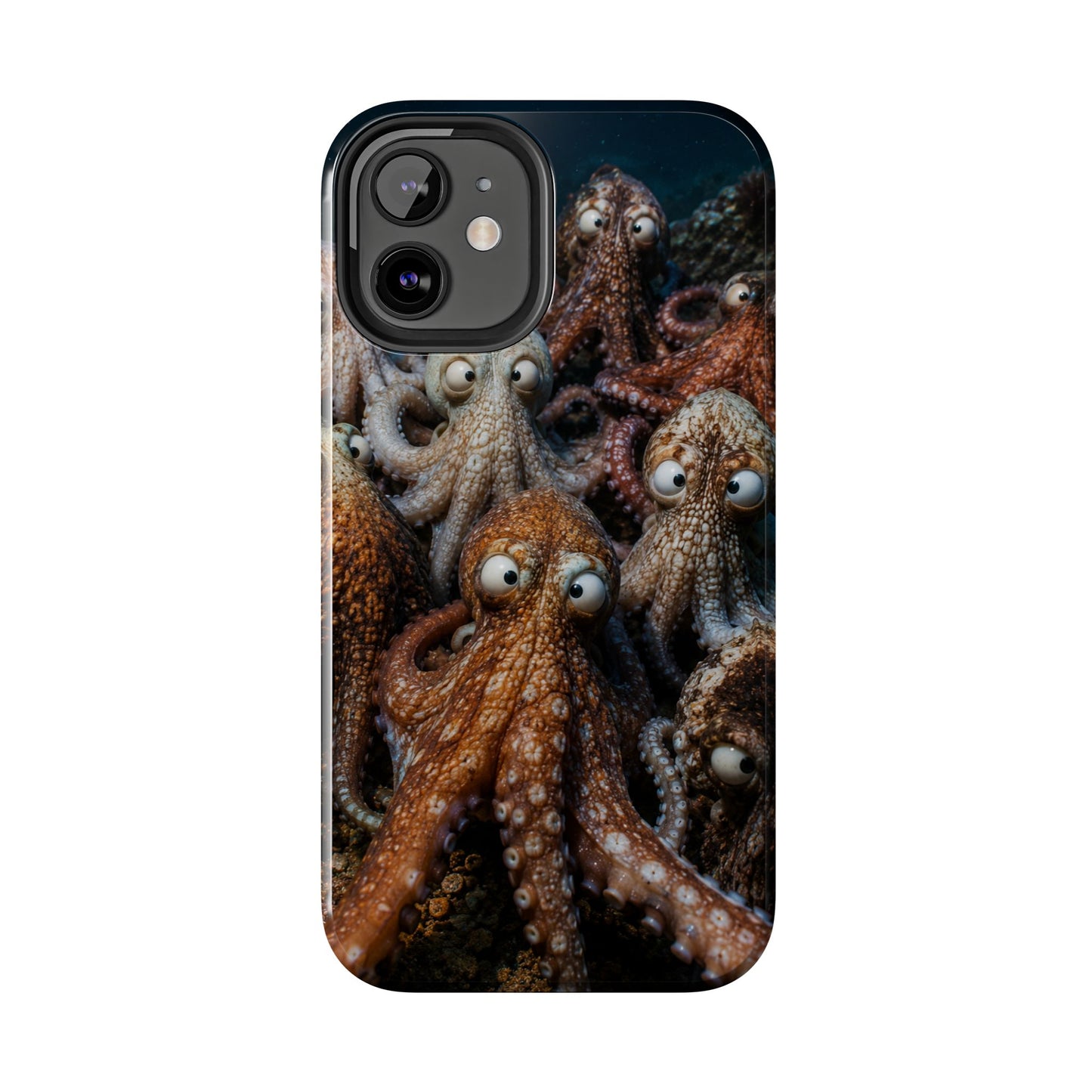 Octopus Cluster Tough Phone Case — Cute Underwater Sea Creature Protection