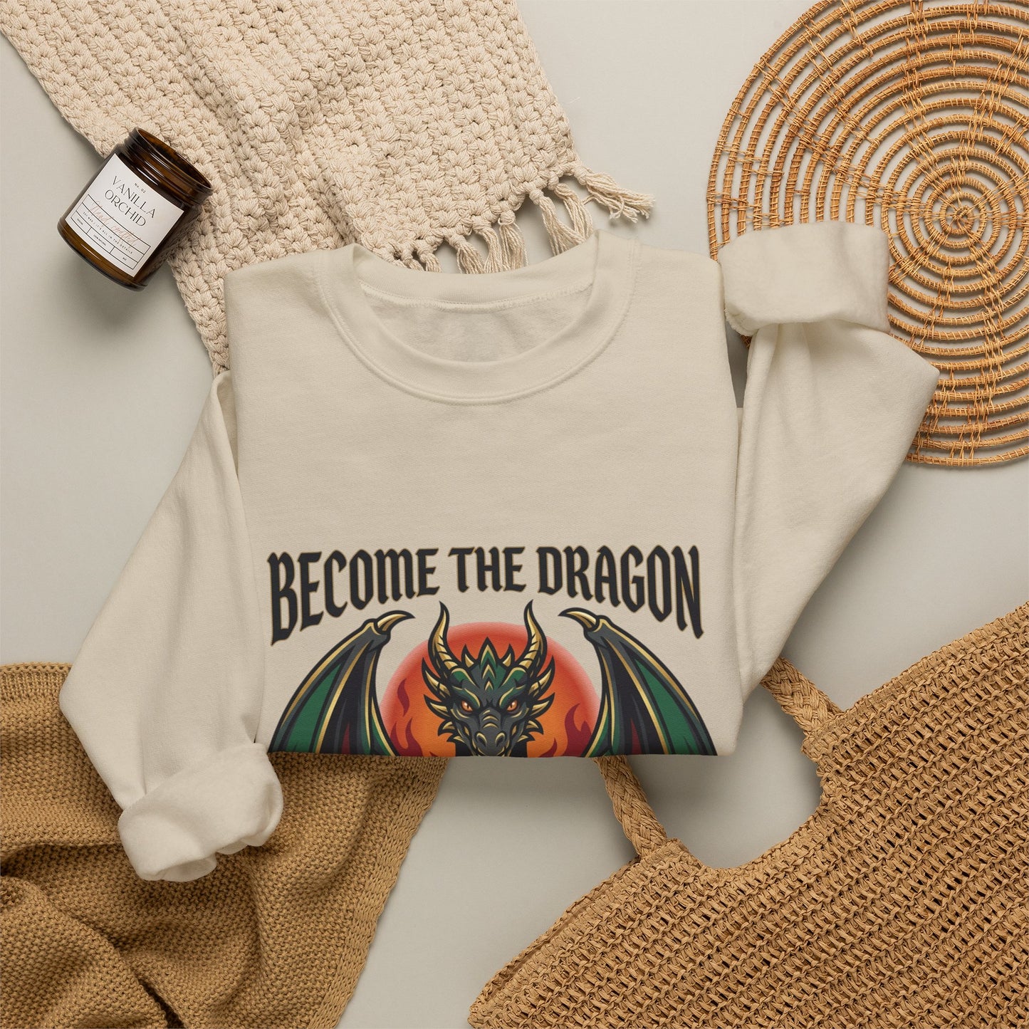 Become the Dragon Sweatshirt | dragon, fantasy art, tattoo style