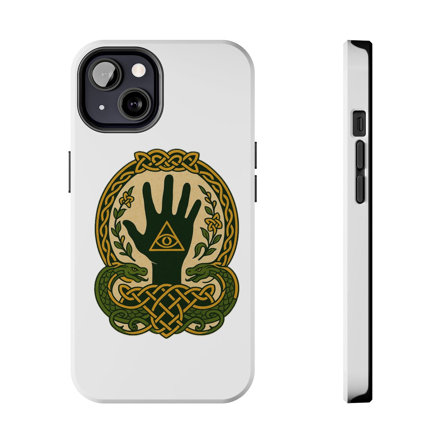 Celtic Eye of Providence Tough Phone Case — Protective Mythic Hand Design