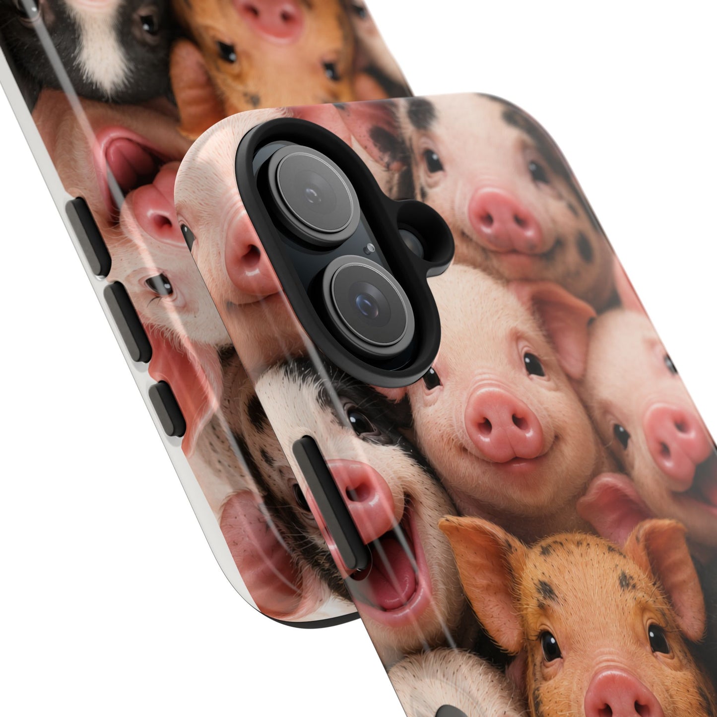 Pig Faces Tough Phone Case — Cute Farm Animal iPhone Protective Cover