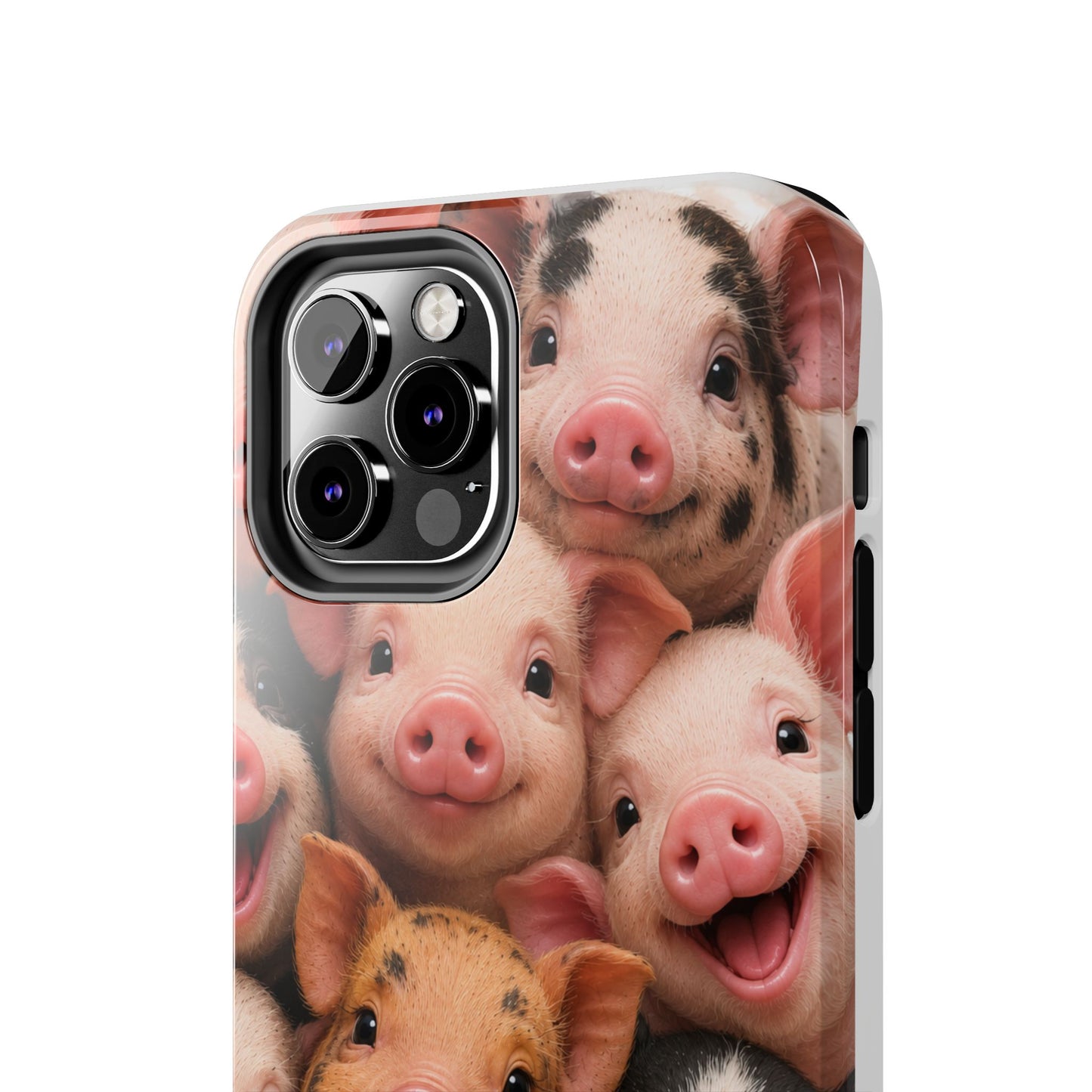 Pig Faces Tough Phone Case — Cute Farm Animal iPhone Protective Cover
