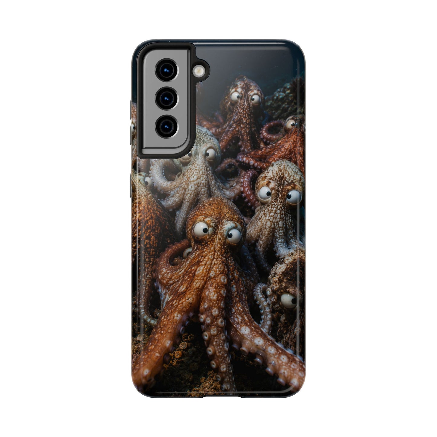 Octopus Cluster Tough Phone Case — Cute Underwater Sea Creature Protection