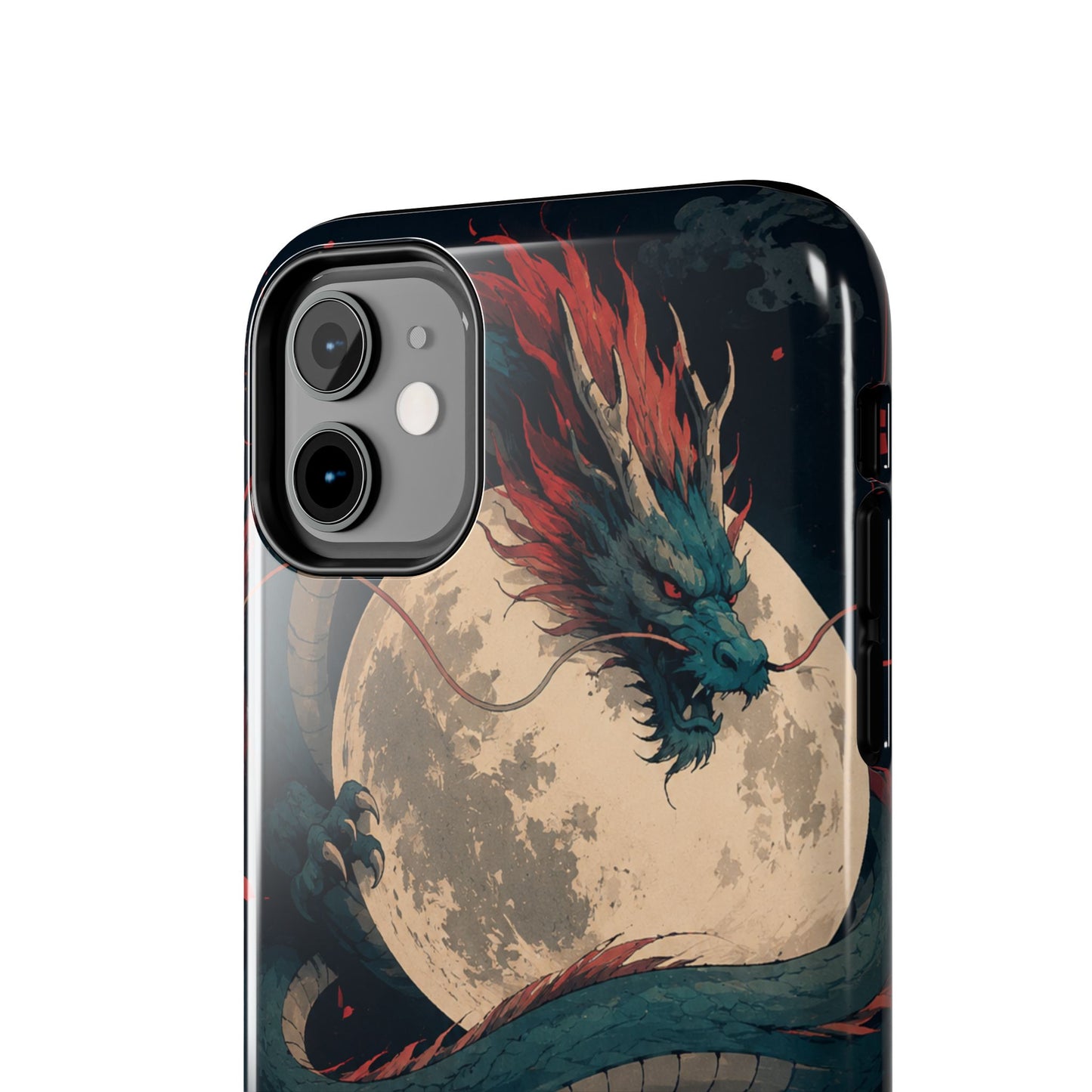 Dragon Moon Phone Case — Mythic Asian Serpent Design Tough Case