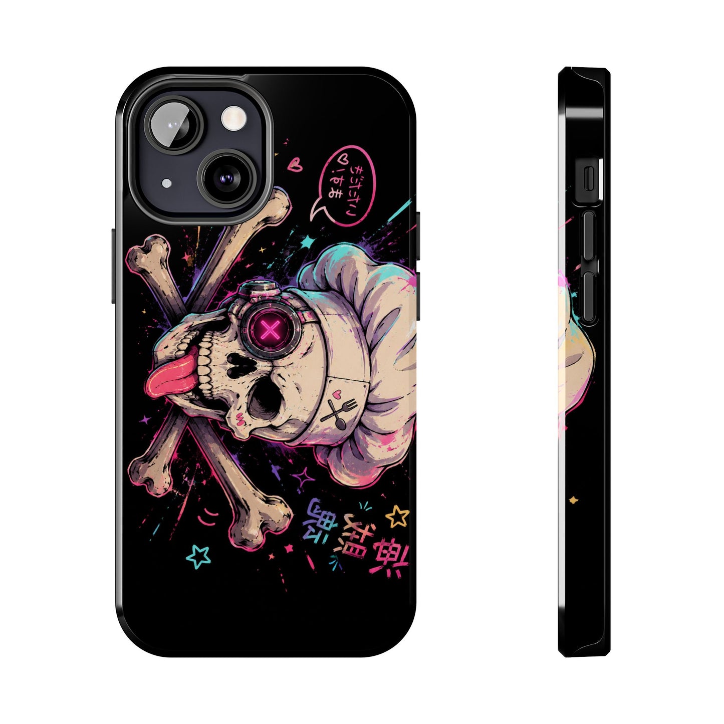 Skull & Crossbones Tough Phone Case — Neon Kawaii Punk Protection