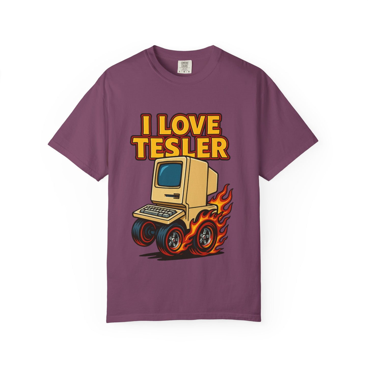 I Love Tesler Vintage Computer Tee — Retro Tech Graphic T-Shirt