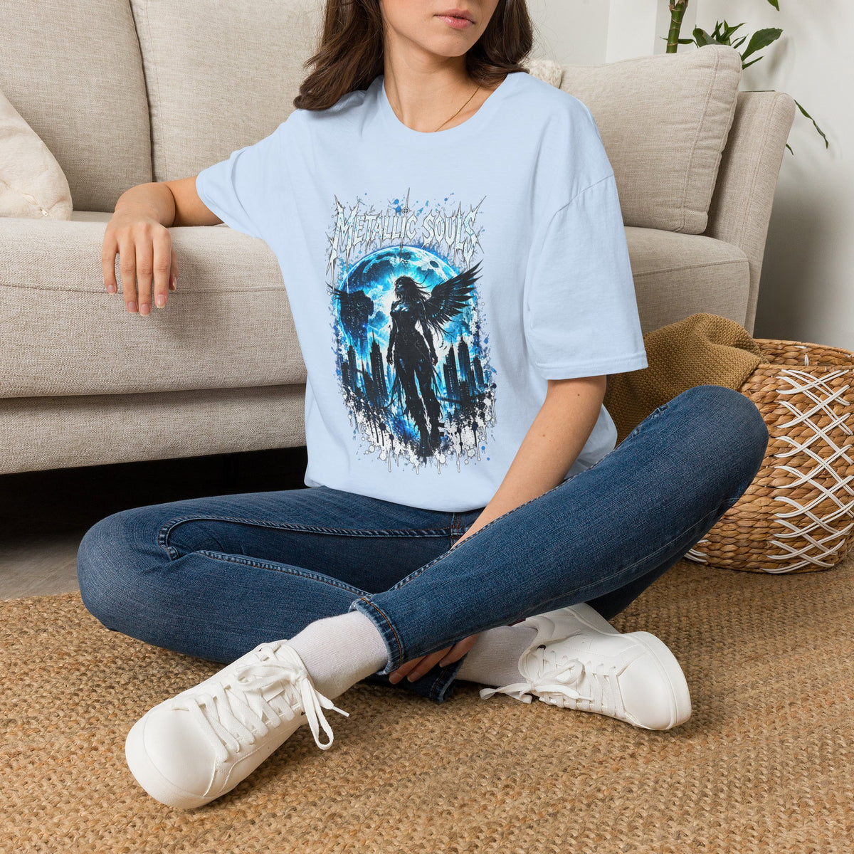 Mystical Blue Raven Forest T-Shirt