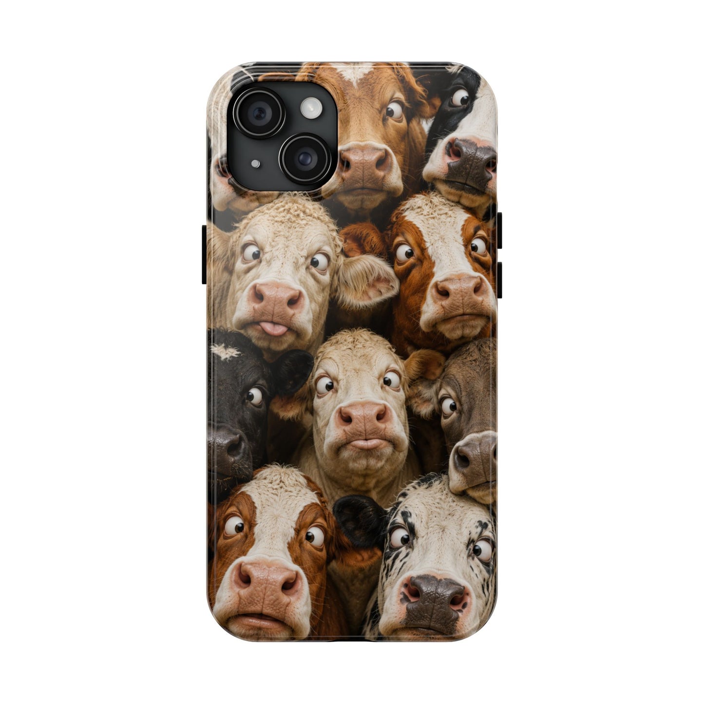 Cow Collage Tough Phone Case — Funny Farm Animal Protective Phone Cover