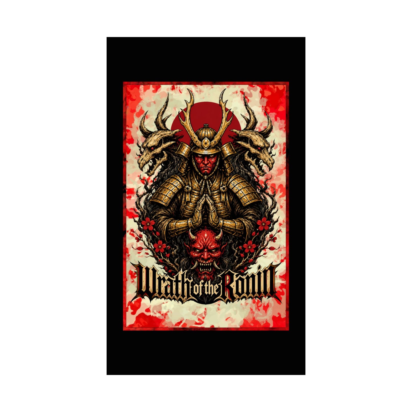 Samurai Wrath Poster — 'Wrath of the Ronin' Matte Vertical Art Print
