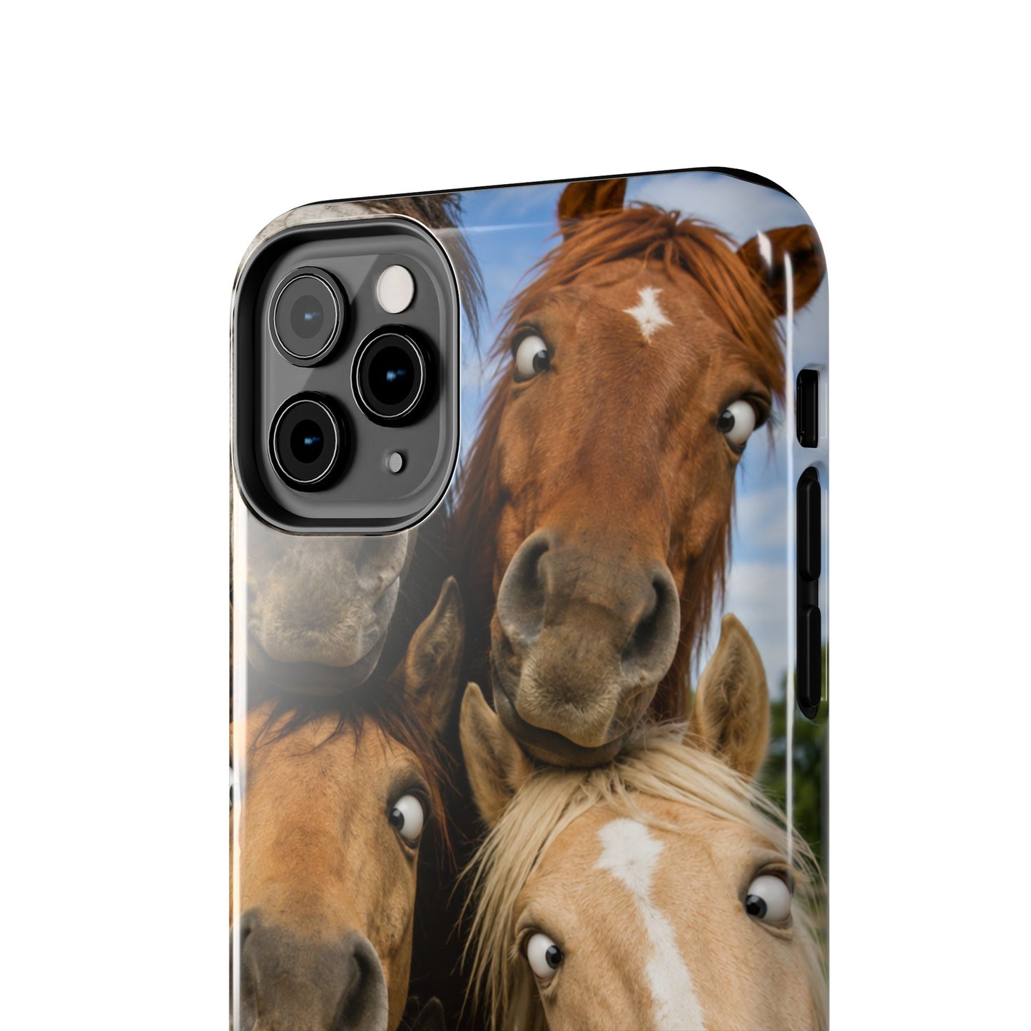 Horse Herd Phone Case — Funny Goofy Horses Tough Protective Cover