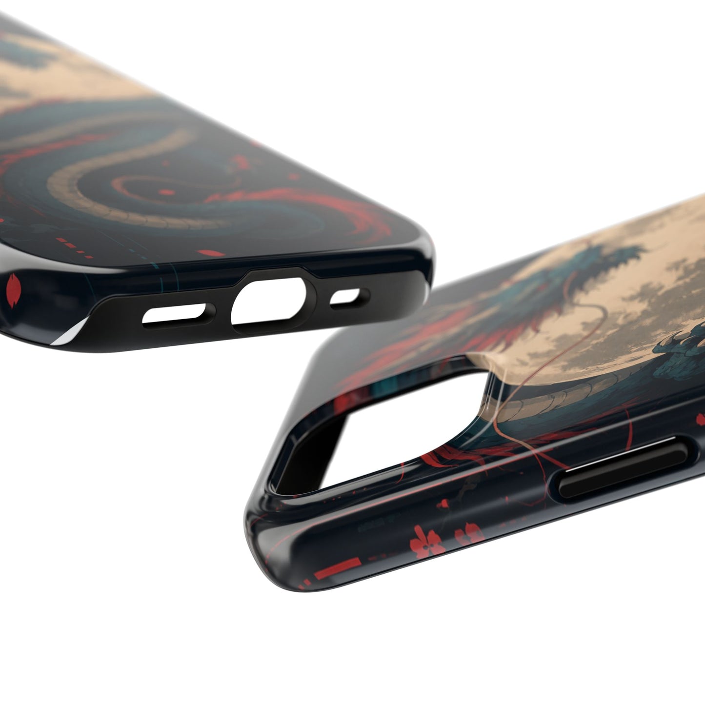 Dragon Moon Phone Case — Mythic Asian Serpent Design Tough Case