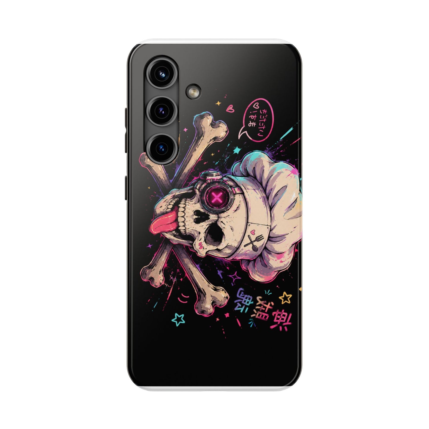 Skull & Crossbones Tough Phone Case — Neon Kawaii Punk Protection