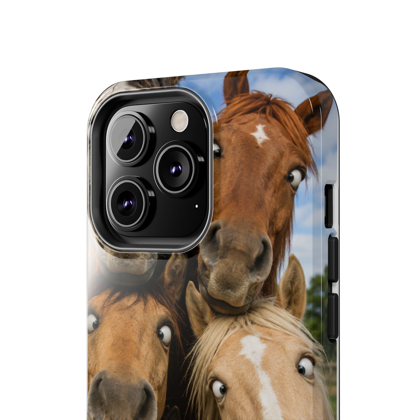 Horse Herd Phone Case — Funny Goofy Horses Tough Protective Cover