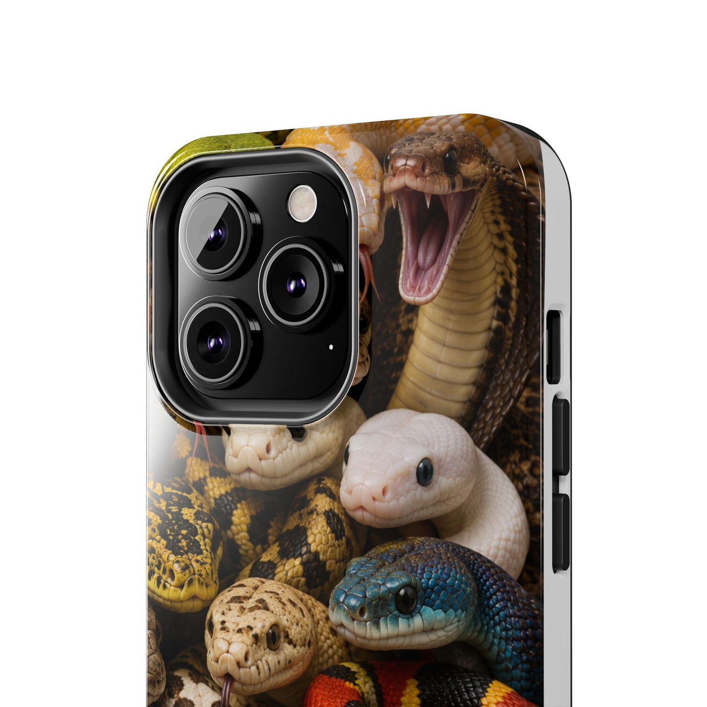 Snake Pattern Tough Phone Case — Colorful Snakes Protective Phone Cover