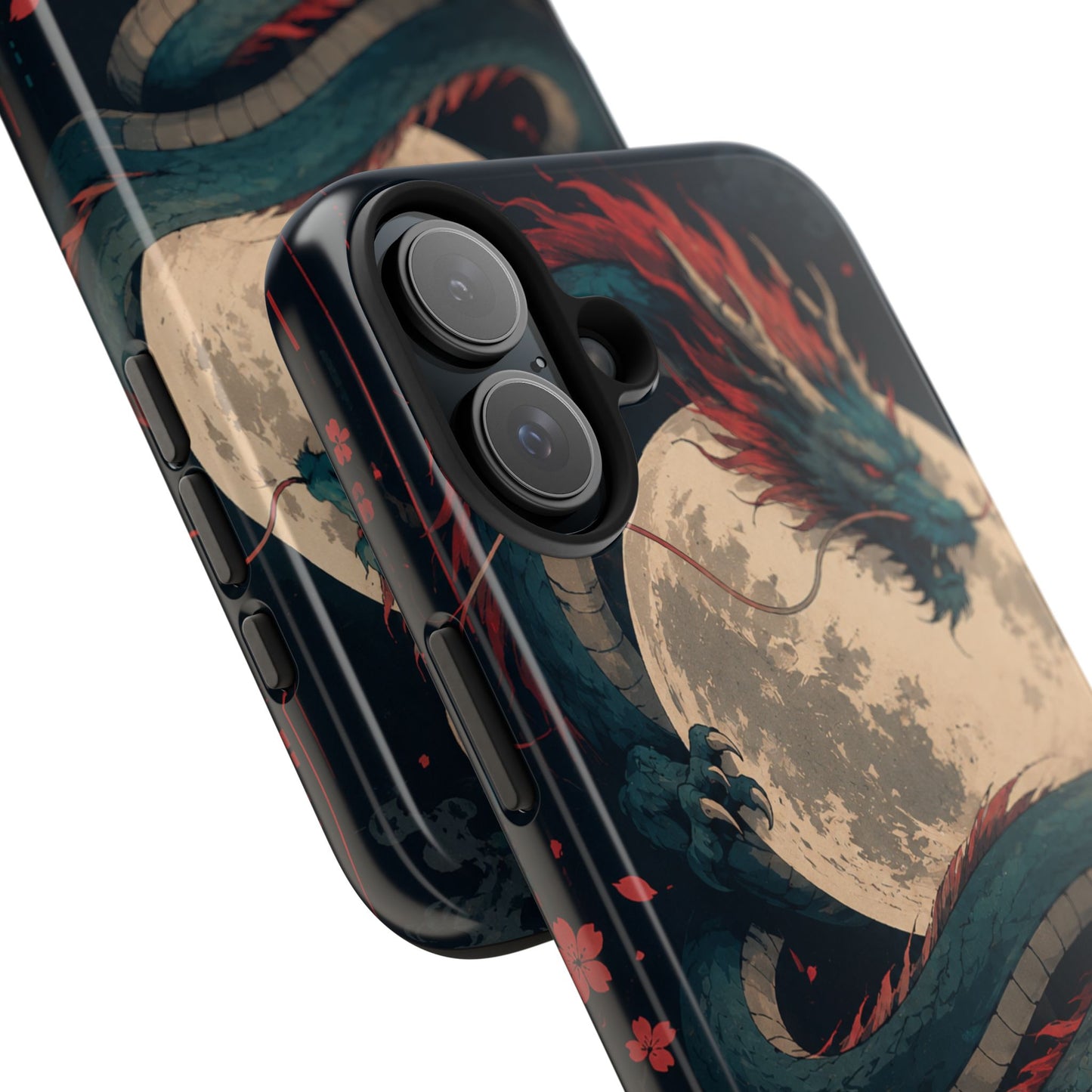Dragon Moon Phone Case — Mythic Asian Serpent Design Tough Case