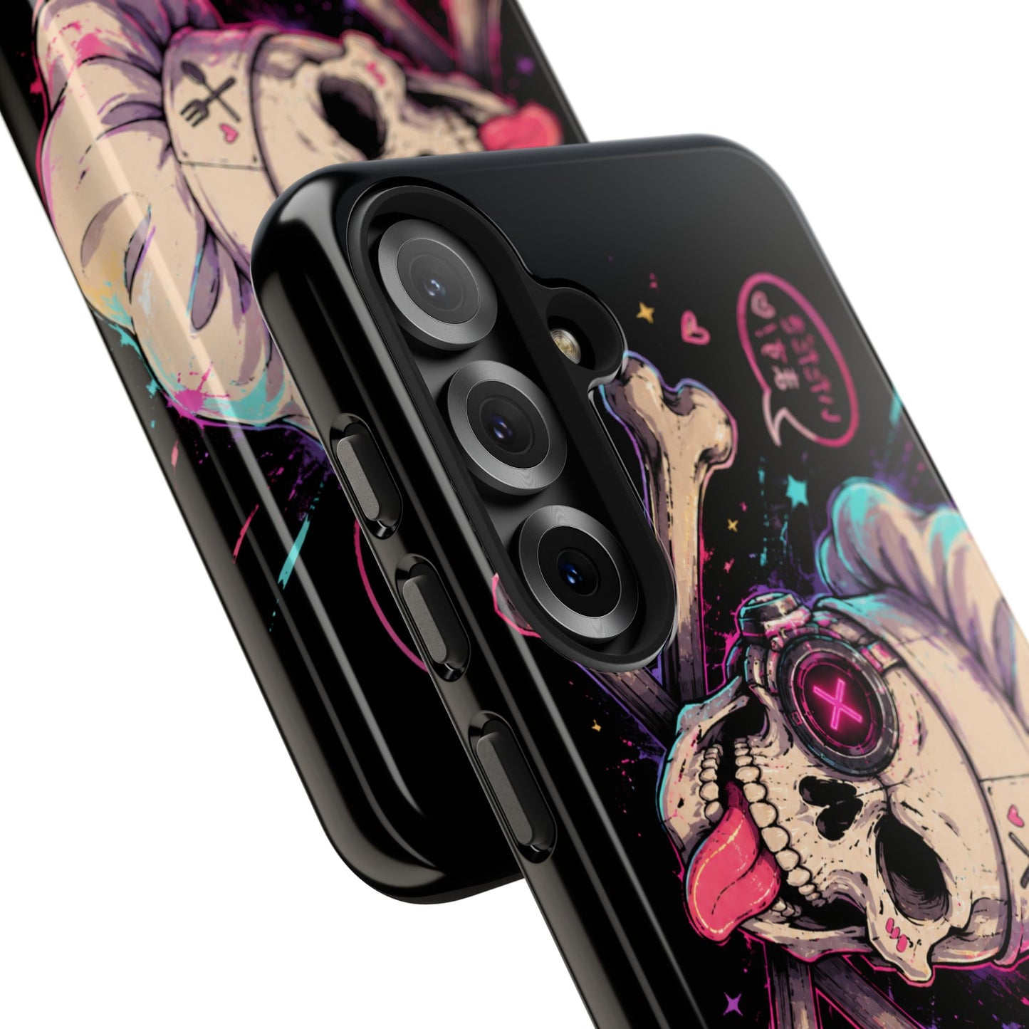 Skull & Crossbones Tough Phone Case — Neon Kawaii Punk Protection
