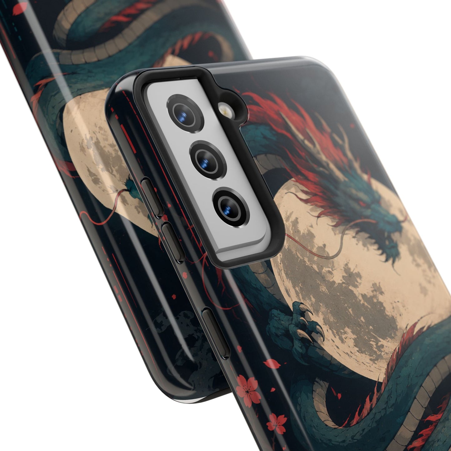Dragon Moon Phone Case — Mythic Asian Serpent Design Tough Case