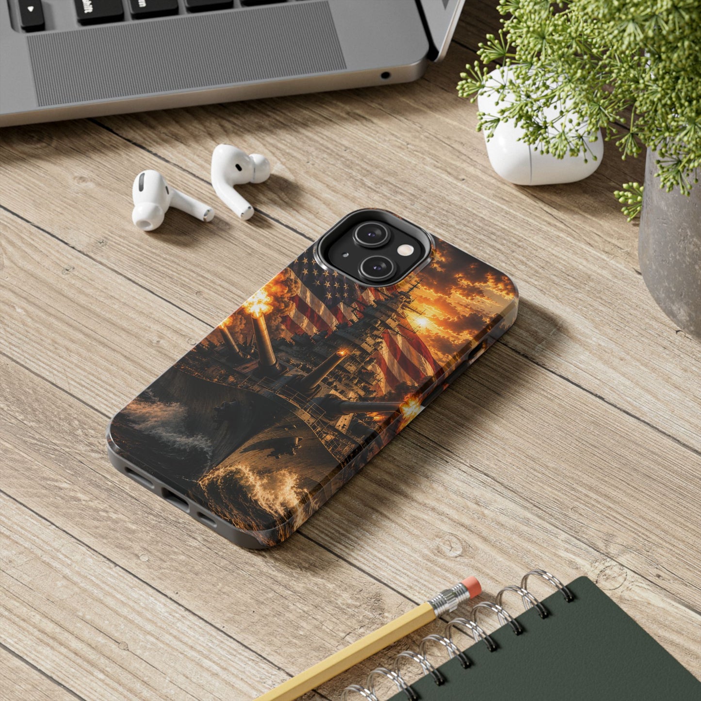 Battleship Flag Phone Case – Tough Patriotic Military iPhone Cover