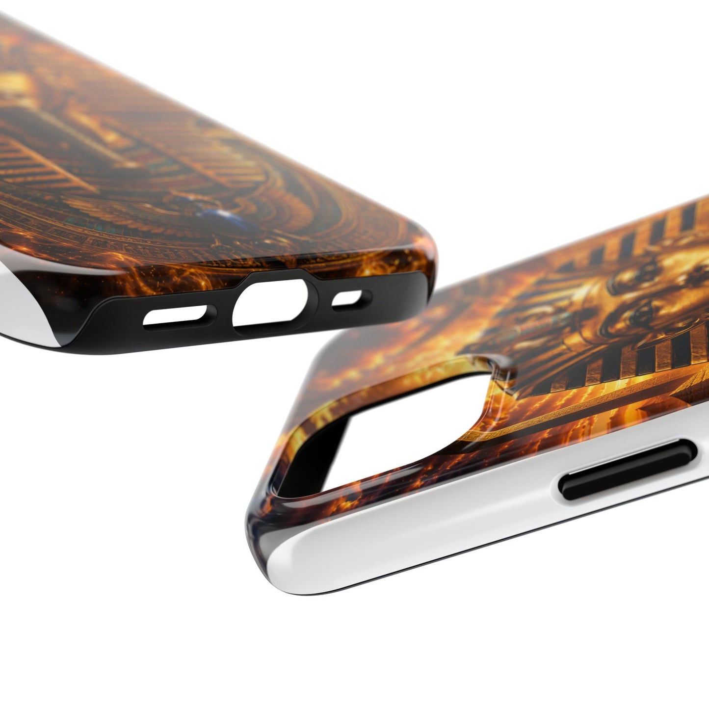 Egyptian Pharaoh Tough Phone Case — Protective Golden Tutankhamun Design