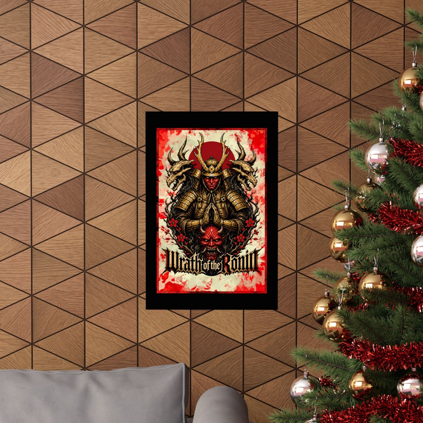 Samurai Wrath Poster — 'Wrath of the Ronin' Matte Vertical Art Print