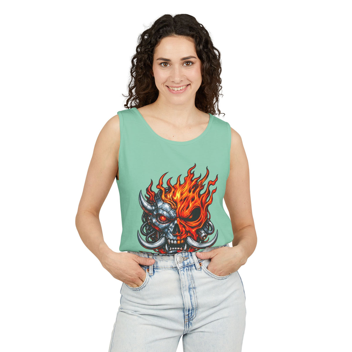 Flaming Skull "Metallic Souls" Tank Top