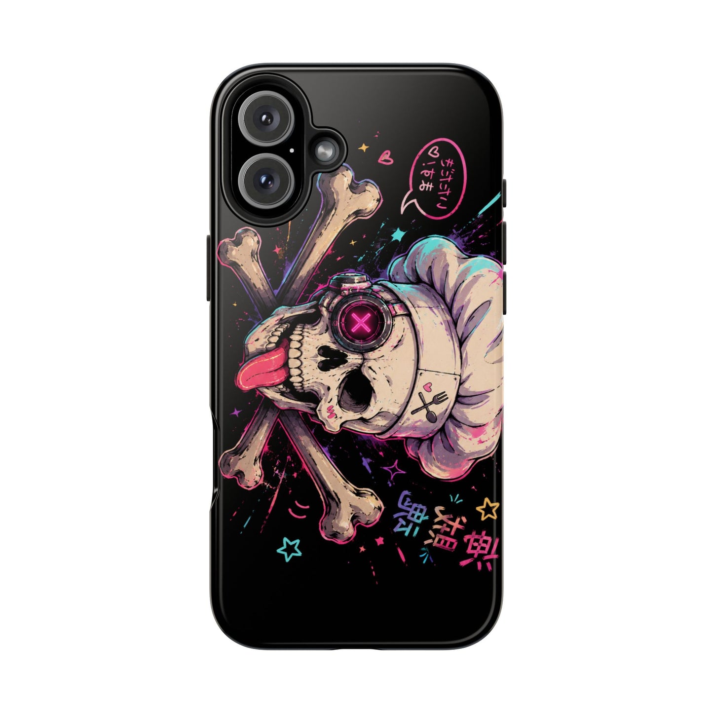 Skull & Crossbones Tough Phone Case — Neon Kawaii Punk Protection