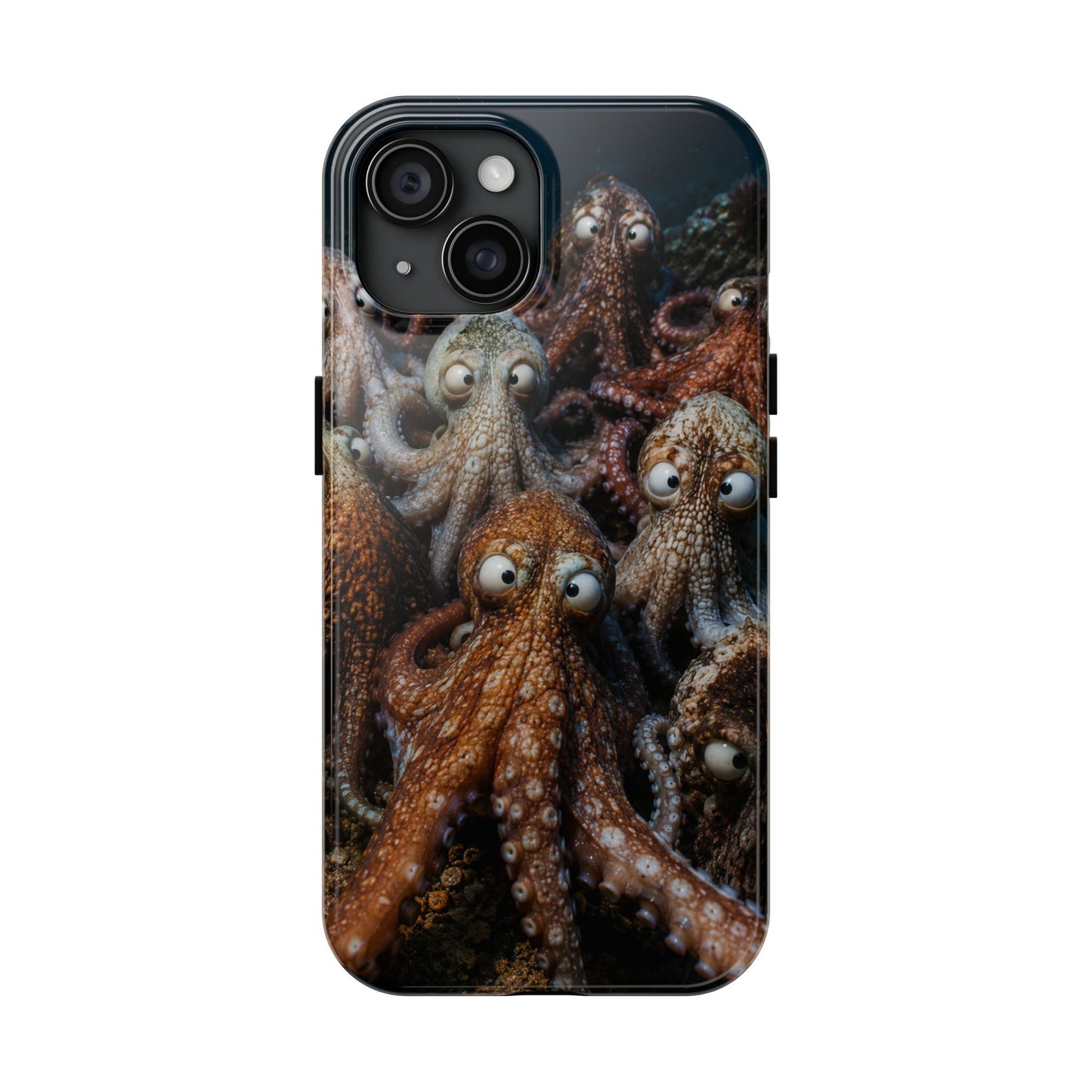 Octopus Cluster Tough Phone Case — Cute Underwater Sea Creature Protection