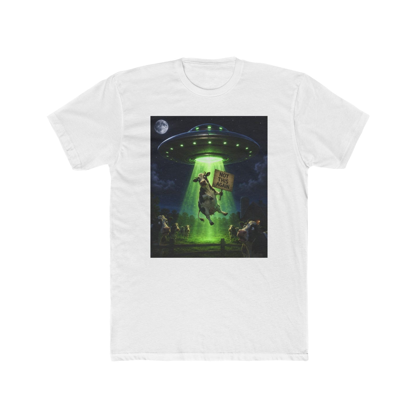 Alien Abduction Cow T-Shirt – "Take Me" Retro Sci‑Fi Tee