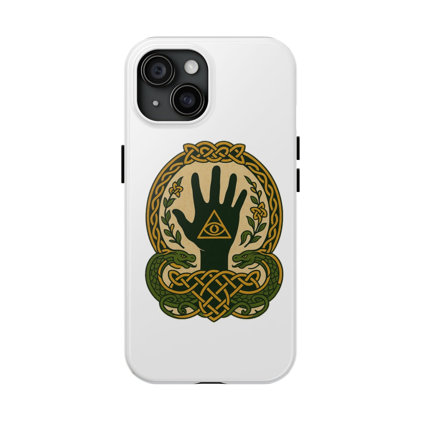 Celtic Eye of Providence Tough Phone Case — Protective Mythic Hand Design