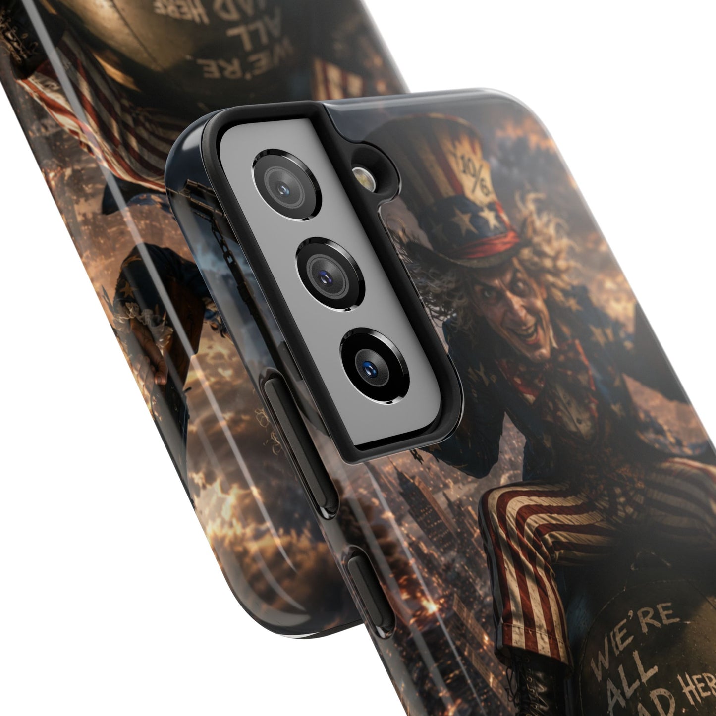 Tough Phone Case — Dark Uncle Sam 'We're All Mad Here' Nuclear Bomb Design