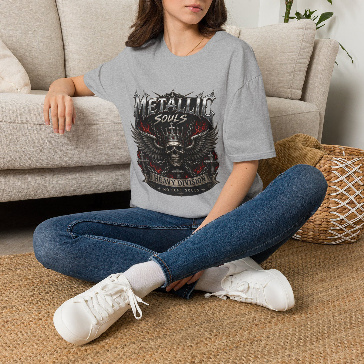 Metallic Souls Skull Tee — Heavy Metal Band Graphic T-Shirt