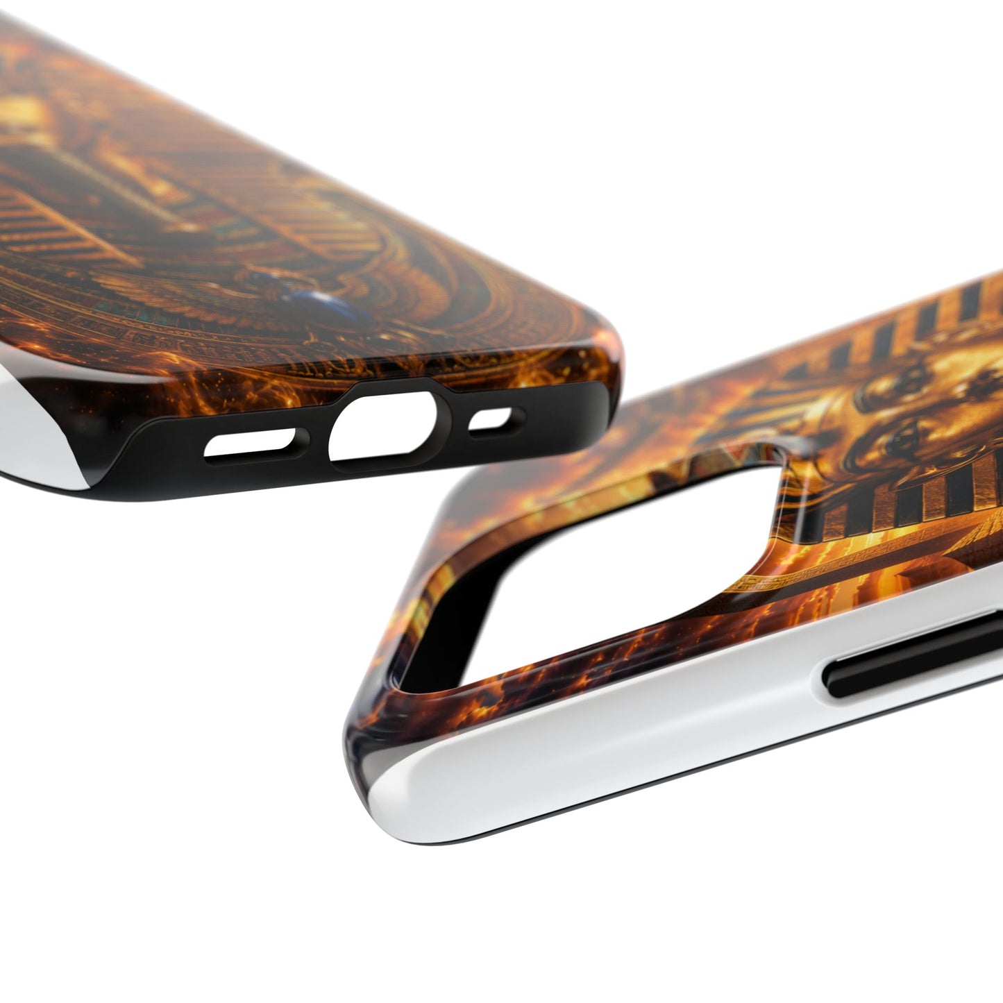Egyptian Pharaoh Tough Phone Case — Protective Golden Tutankhamun Design