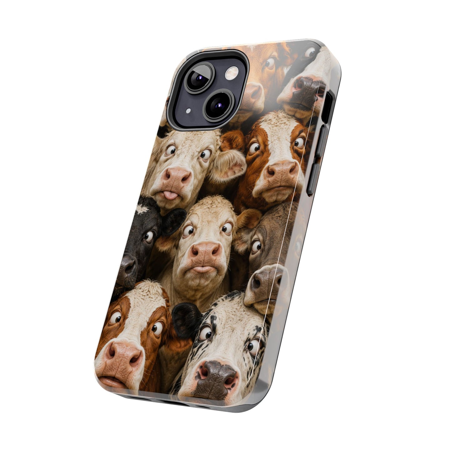 Cow Collage Tough Phone Case — Funny Farm Animal Protective Phone Cover