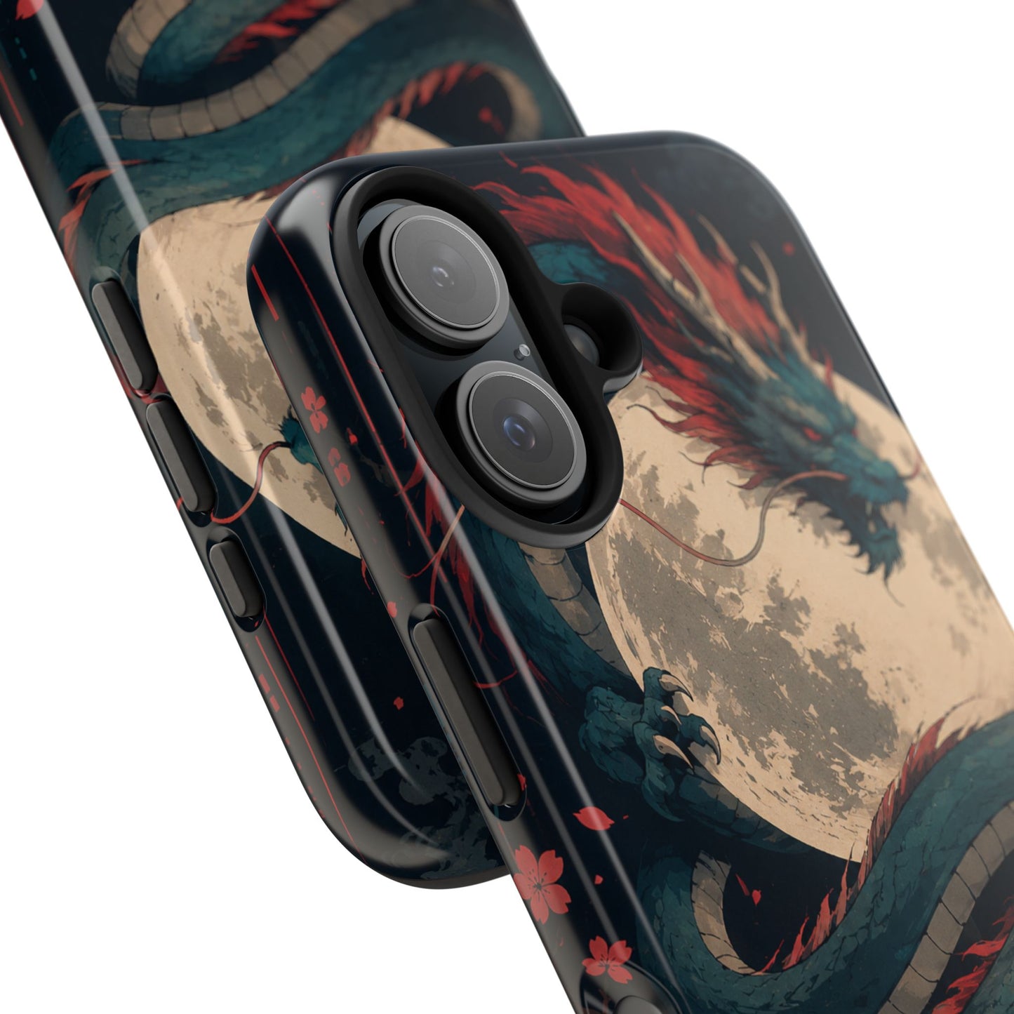 Dragon Moon Phone Case — Mythic Asian Serpent Design Tough Case