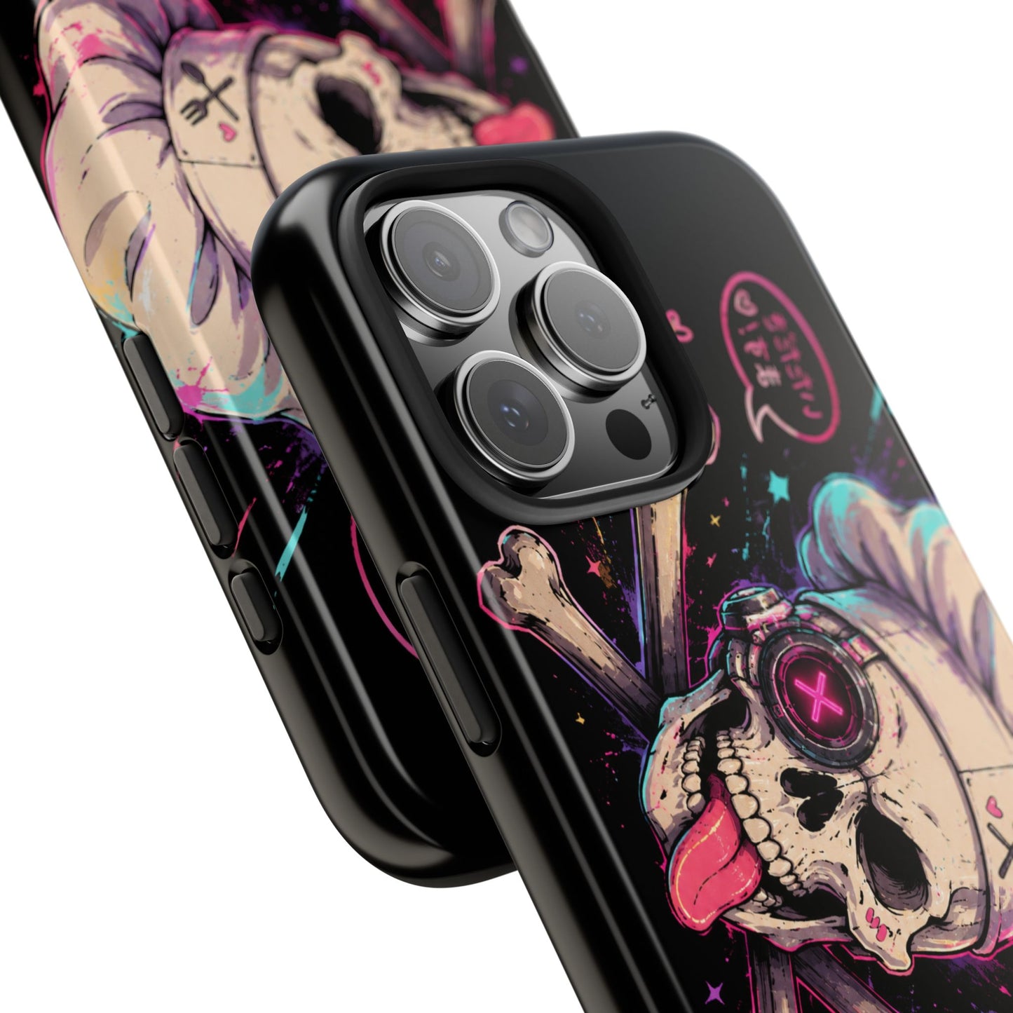Skull & Crossbones Tough Phone Case — Neon Kawaii Punk Protection