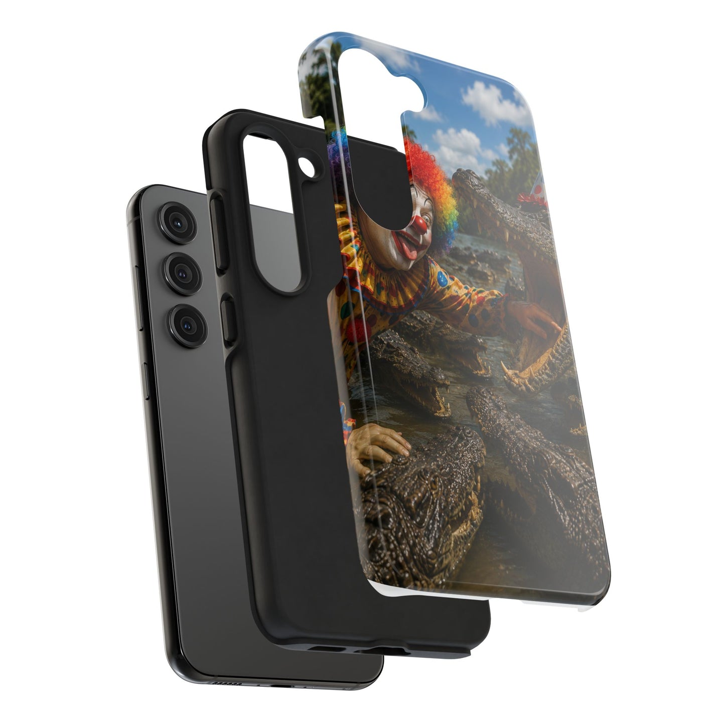 Creepy Clown Alligator Tough Phone Case — Horror Phone Cover for Scary Fans