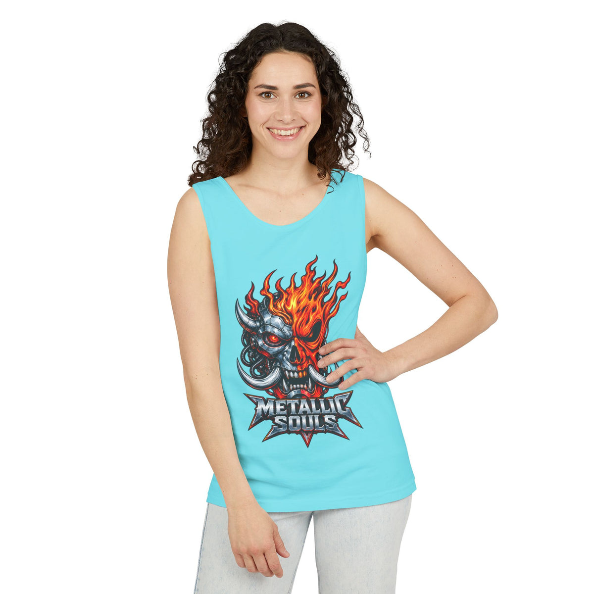 Flaming Skull "Metallic Souls" Tank Top