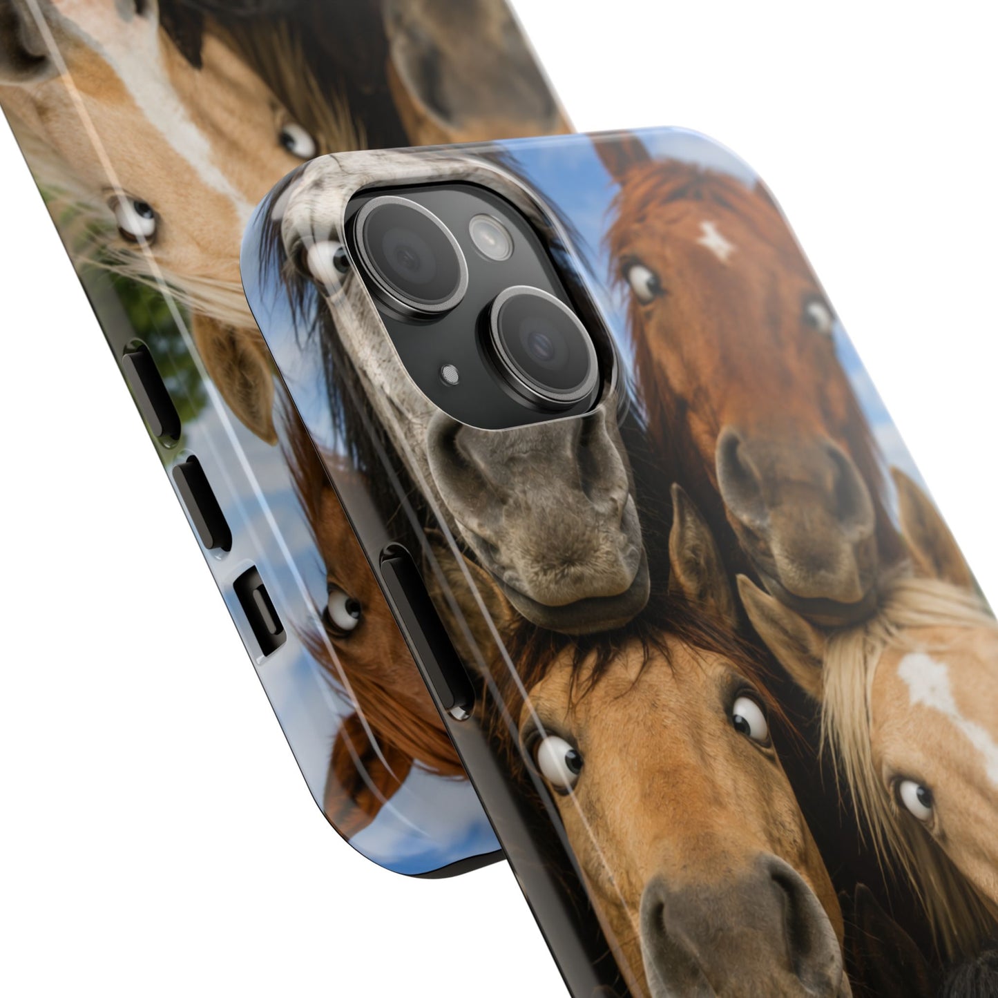 Horse Herd Phone Case — Funny Goofy Horses Tough Protective Cover