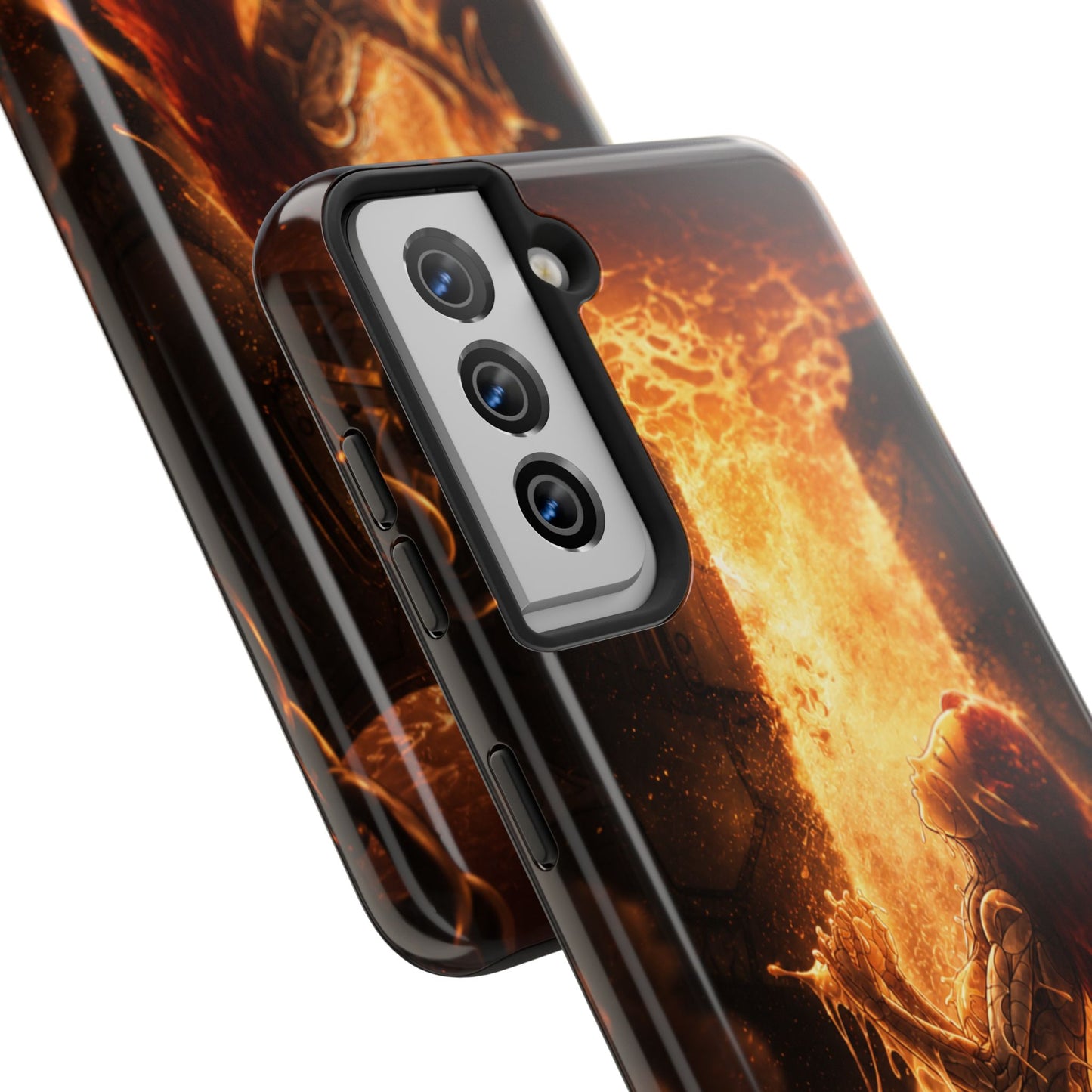 Fiery Phoenix Phone Case — Tough Protective iPhone Cover with Flame Warrior Art