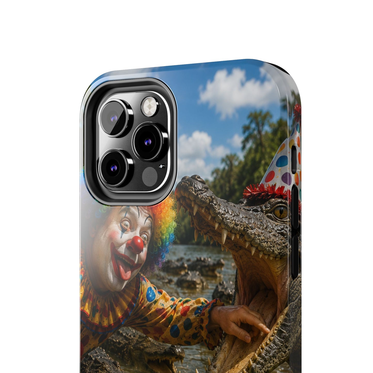 Creepy Clown Alligator Tough Phone Case — Horror Phone Cover for Scary Fans