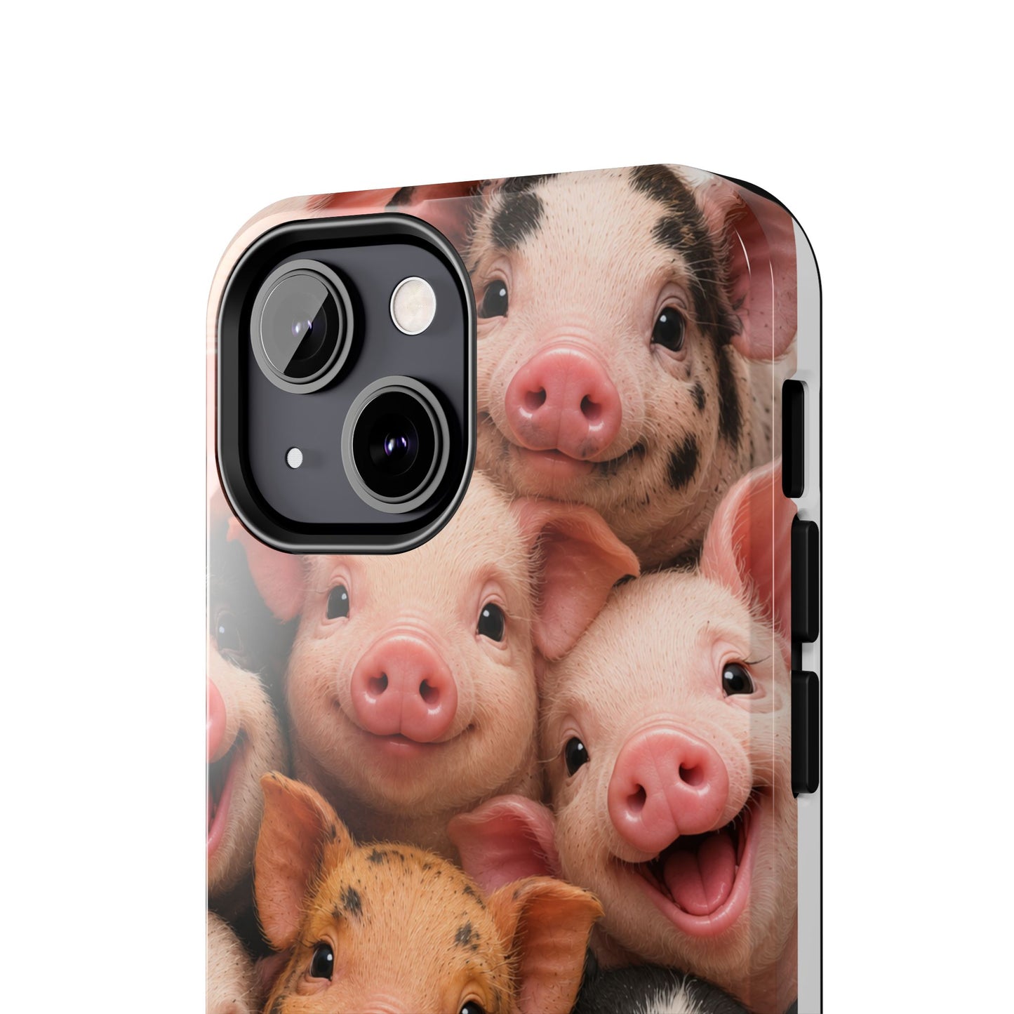 Pig Faces Tough Phone Case — Cute Farm Animal iPhone Protective Cover