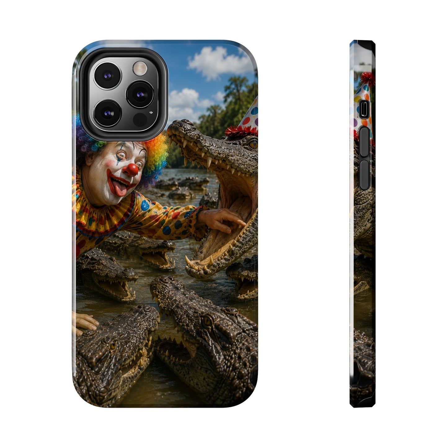 Creepy Clown Alligator Tough Phone Case — Horror Phone Cover for Scary Fans