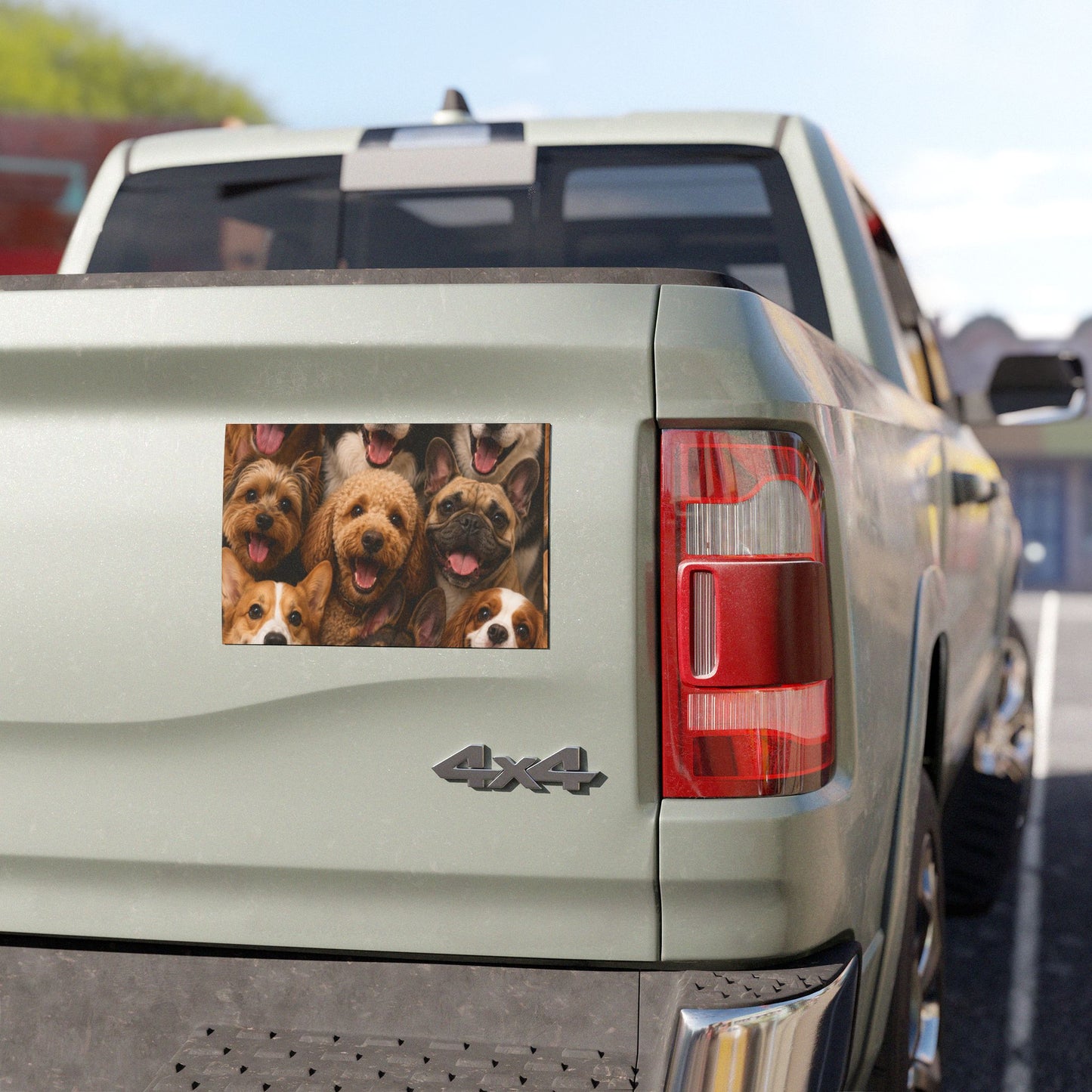 Dog Collage Car Magnet — Cute Smiling Dogs Vehicle Decor for Pet Lovers