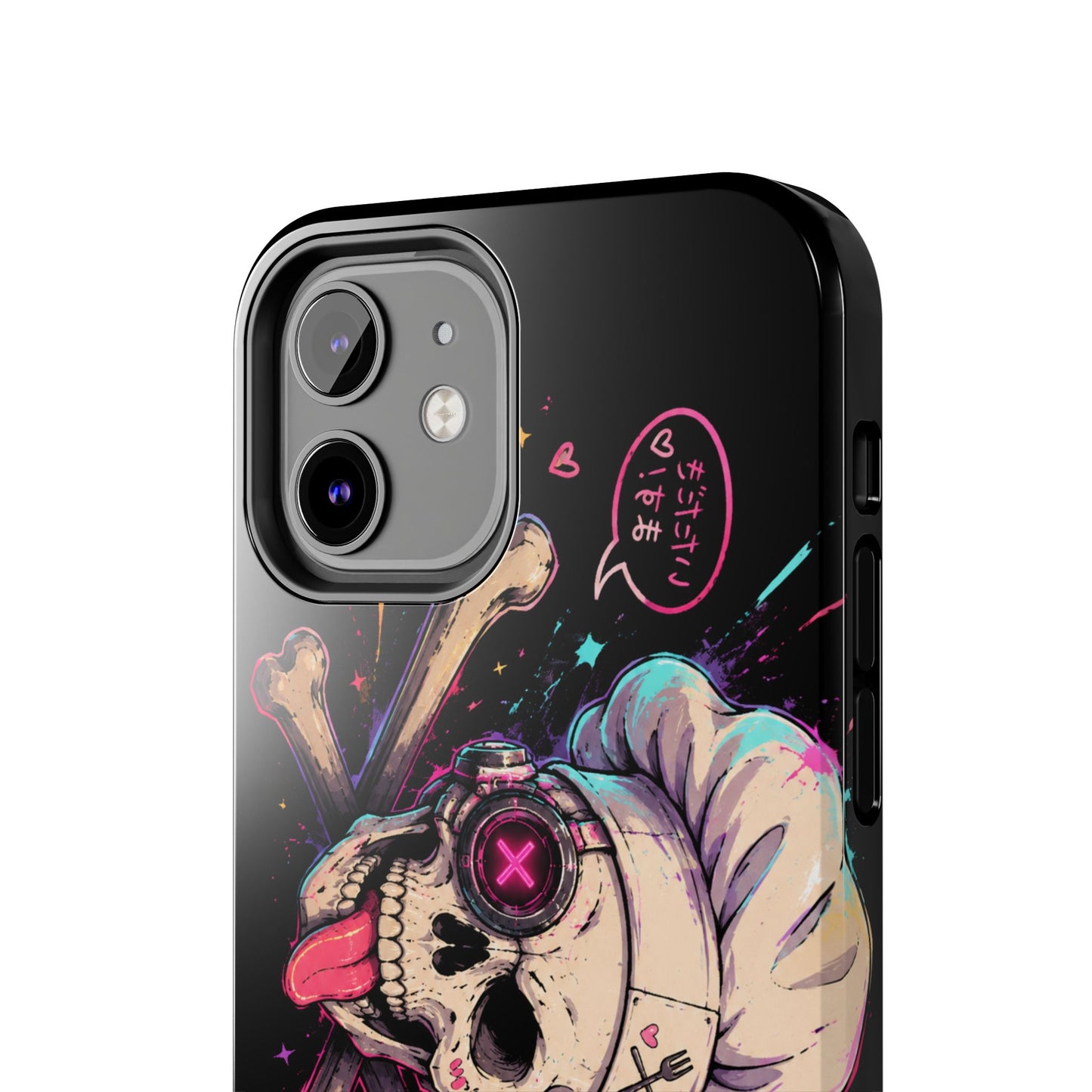 Skull & Crossbones Tough Phone Case — Neon Kawaii Punk Protection