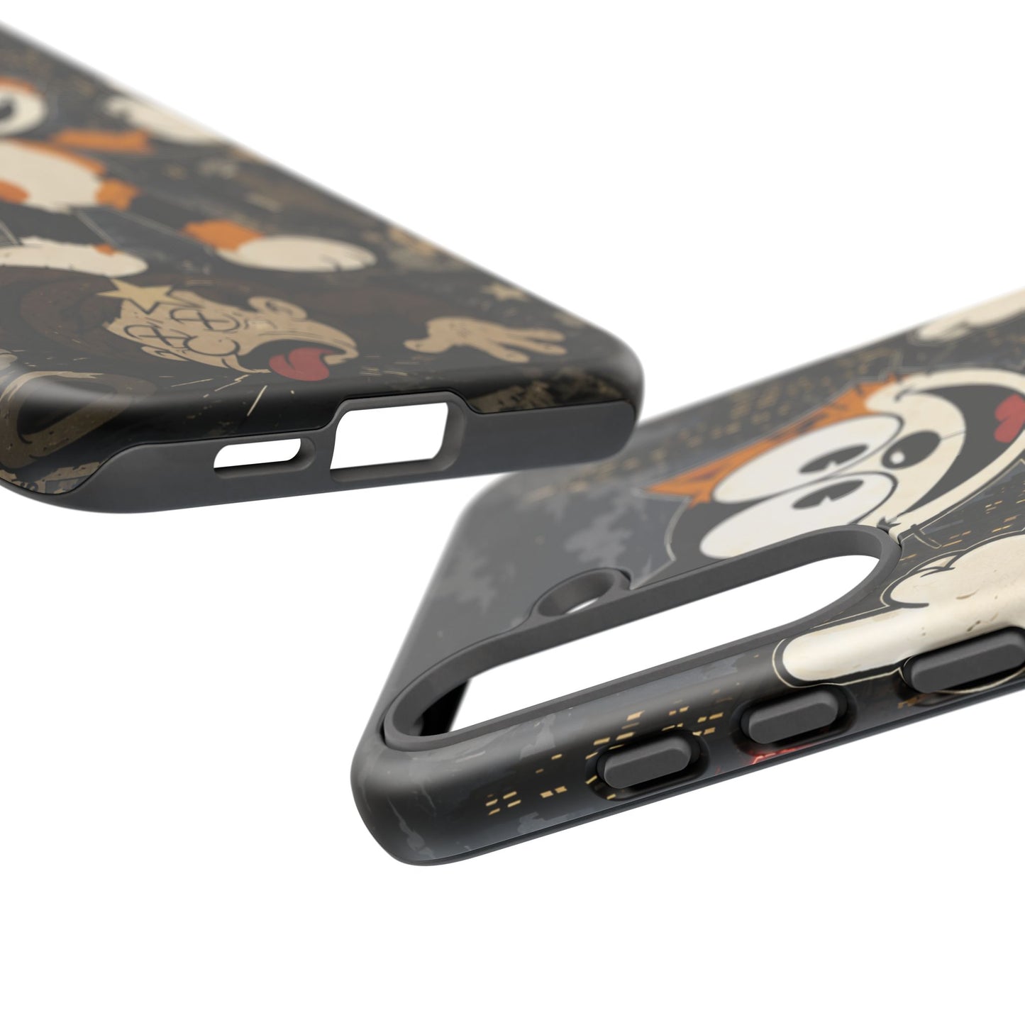 Vintage Cartoon Cat Phone Case — Edgy Felix-Style Illustration
