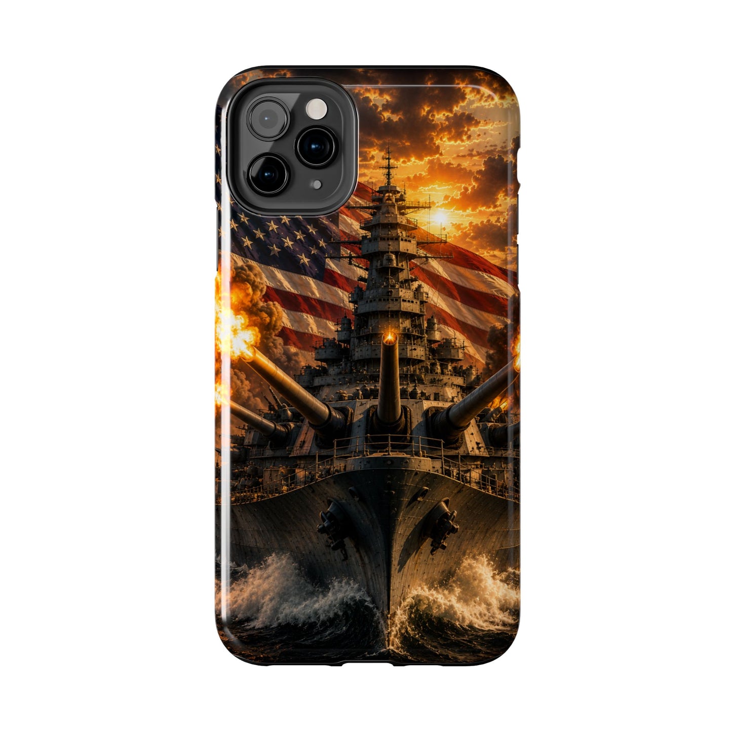 Battleship Flag Phone Case – Tough Patriotic Military iPhone Cover
