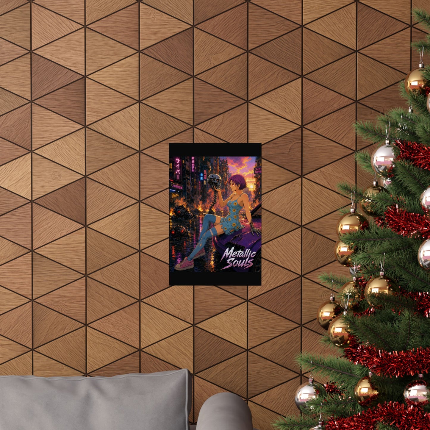 Metallic Souls Anime Poster — "Metallic Souls" Matte Vertical Art Print